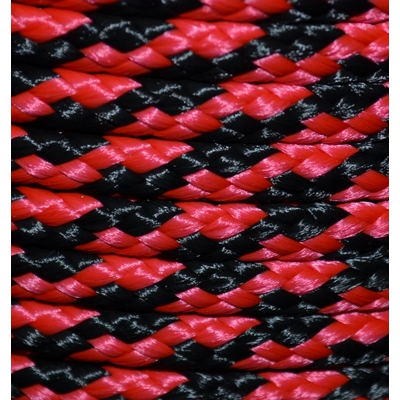 PPM touw 6 mm ongevuld zwart/rood